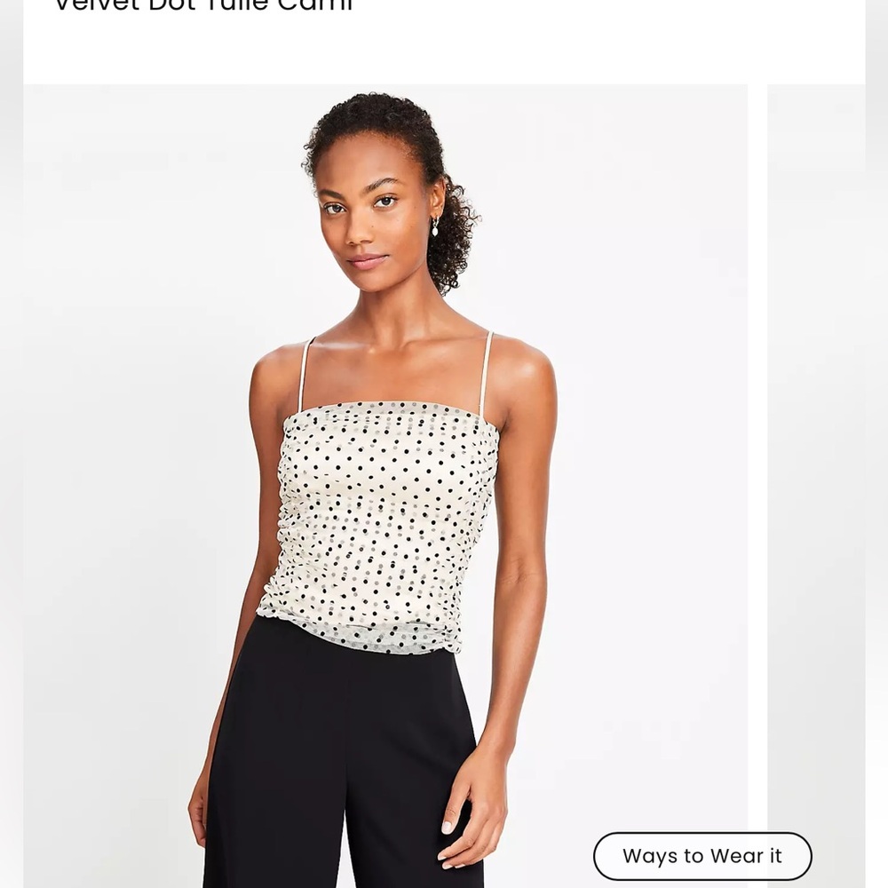 Loft Polka Dot Tulle Tank